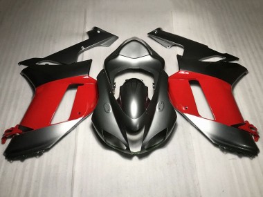 Carenados Moto Kawasaki ZX6R 2007-2008 - Plata Rojo Fábrica