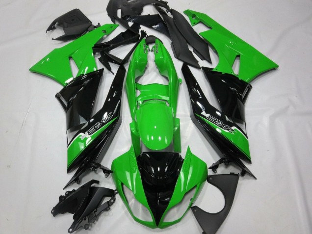 Carenados Moto Kawasaki ZX6R 2009-2012 - Verde Negro Brillante Blanco Fábrica