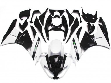 Carenados Moto Kawasaki ZX6R 2009-2012 - Blanco Negro Brillante Fábrica