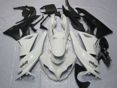 Carenados Moto Kawasaki ZX6R 2009-2012 - Blanco Negro Mate Fábrica