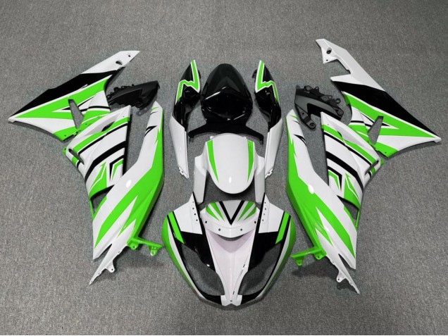 Carenado Moto Kawasaki ZX6R 2009-2012 - Blanco Verde Negro Fábrica