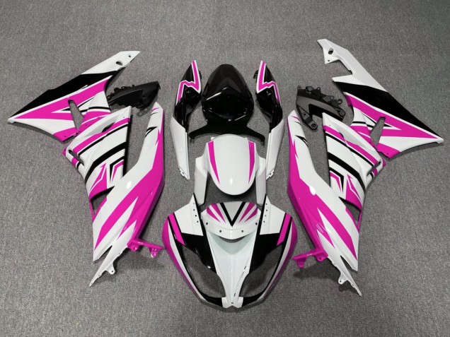 Carenados Moto Kawasaki ZX6R 2009-2012 - Blanco Rosa Negro Fábrica