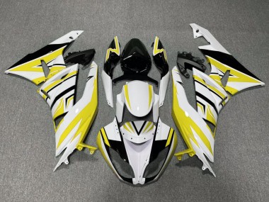 Carenados Moto Kawasaki ZX6R 2009-2012 - Blanco Amarillo Negro Fábrica