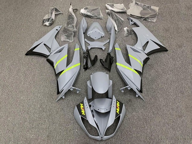 Carenados Moto Kawasaki ZX6R 2009-2012 - Gris Amarillo Raya Fábrica