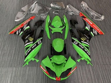 Carenados Moto Kawasaki ZX6R 2009-2012 - Verde Negro Brillante Rojo Amarillo Monstruo Motocard Fábrica