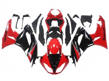 Carenado Moto Kawasaki ZX6R 2009-2012 - Rojo Negro Brillante Fábrica
