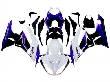 Carenados Moto Kawasaki ZX6R 2009-2012 - Azul Blanco Negro Fábrica