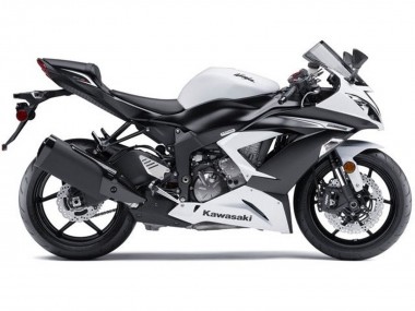 Kit Carenados Moto Kawasaki ZX6R 2013-2018 - Blanco Negro Mate Fábrica
