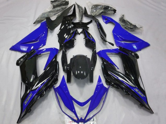 Carenados Moto Kawasaki ZX6R 2013-2018 - Azul Negro Brillante Fábrica