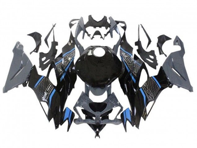 Carenados Moto Kawasaki ZX6R 2019-2022 - Gris Azul Negro Honeycomb Fábrica