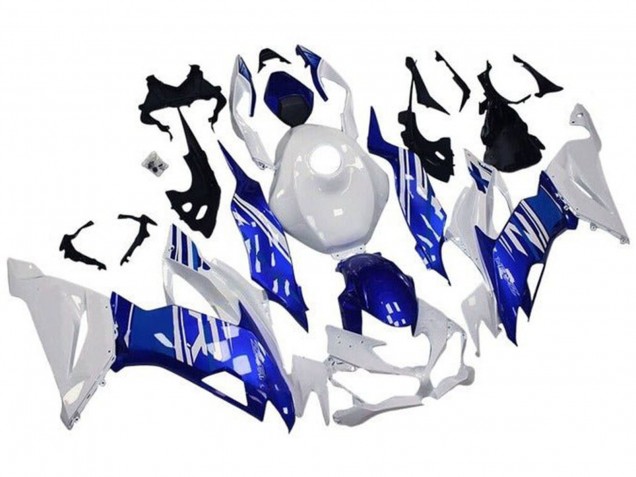 Carenados Moto Kawasaki ZX6R 2019-2022 - Blanco Azul Fábrica