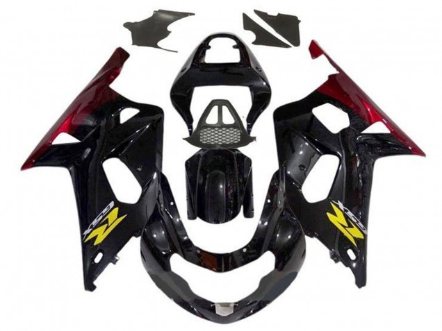 Carenados Moto Suzuki GSXR1000 2000-2002 - Negro Brillante Rojo Amarillo Fábrica