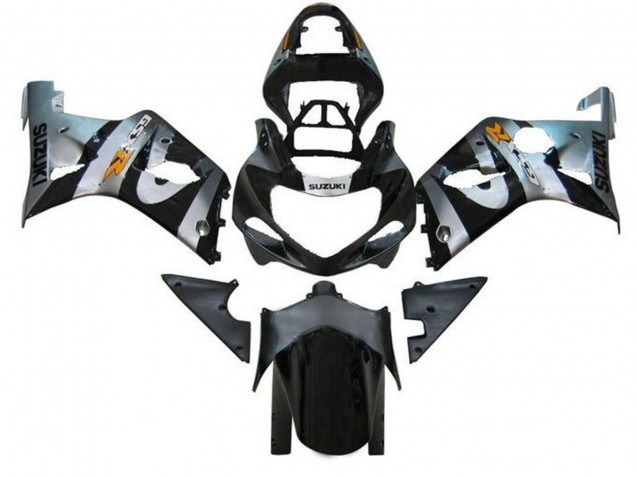 Carenados Moto Suzuki GSXR1000 2000-2002 - Plata Negro Naranja Fábrica