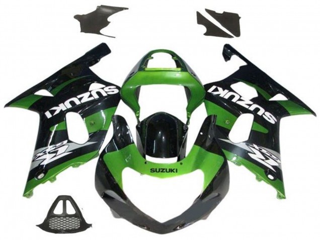 Carenados Moto Suzuki GSXR1000 2000-2002 - Verde Negro Brillante Gris Blanco Fábrica