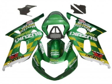 Carenados Moto Suzuki GSXR1000 2000-2002 - Verde Amarillo Blanco Motul Fábrica