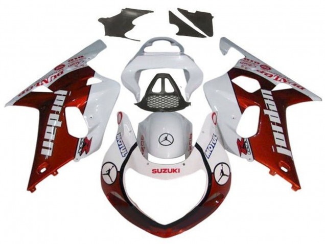 Carenados Moto Suzuki GSXR1000 2000-2002 - Blanco Rojo Jordan Fábrica