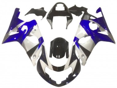 Carenados Moto Suzuki GSXR1000 2000-2002 - Plata Azul Negro Brillante Fábrica