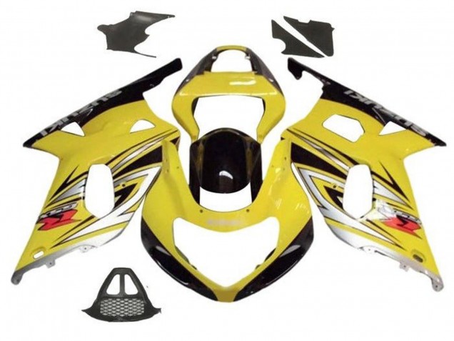 Carenados Moto Suzuki GSXR1000 2000-2002 - Amarillo Plata Negro Brillante Fábrica