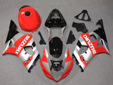Carenados Moto Suzuki GSXR 1000 2003-2004 - Rojo Plata Negro Fábrica