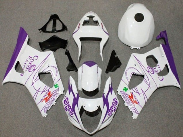 Carenados Moto Suzuki GSXR 1000 2003-2004 - Blanco Púrpura Corona Alstare Fábrica