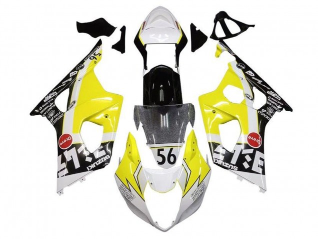 Carenados Moto Suzuki GSXR 1000 2003-2004 - Amarillo Blanco Negro Fábrica
