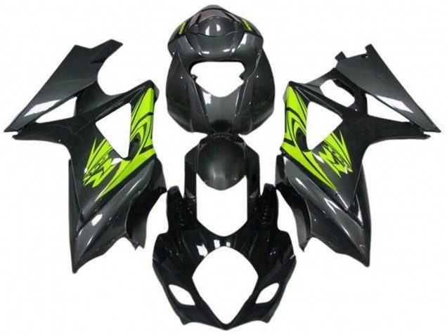 Carenados Moto Suzuki GSXR 1000 2005-2006 - Negro Gris Neon Amarillo Fábrica