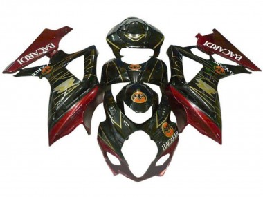 Carenados Moto Suzuki GSXR 1000 2005-2006 - Negro Rojo Oro BACARDI Fábrica