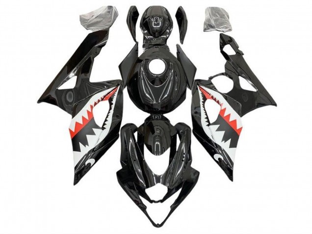 Carenados Moto Suzuki GSXR 1000 2005-2006 - Negro Blanco Rojo Tiburón Fábrica