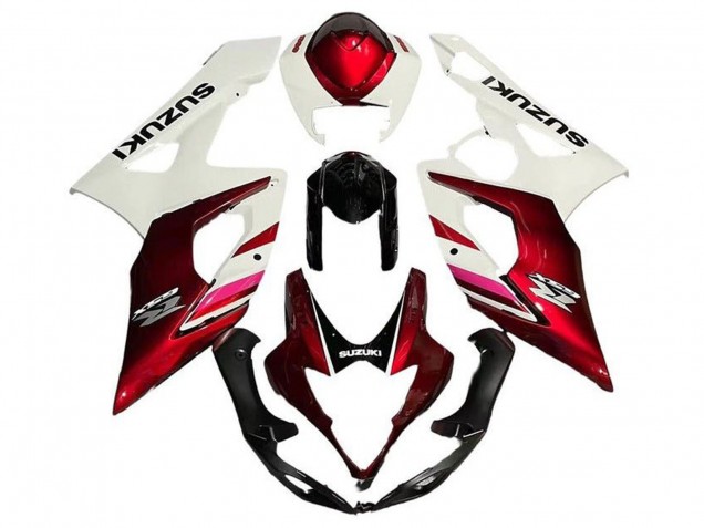 Carenados Moto Suzuki GSXR 1000 2005-2006 - Blanco Rojo Caramelo Negro Fábrica