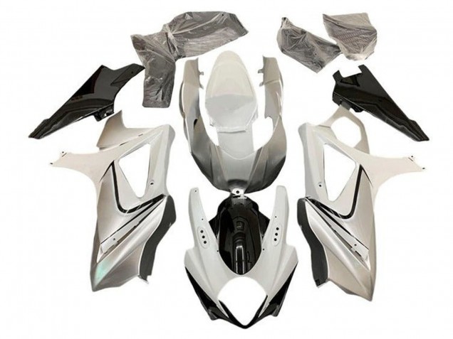 Carenado Moto Suzuki GSXR 1000 2005-2006 - Blanco Brillante Plata Negro Fábrica