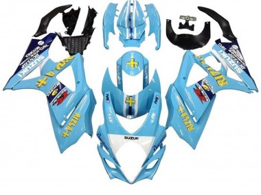 Carenados Moto Suzuki GSXR 1000 2005-2006 - Azul Claro Amarillo Negro Rizla Fábrica