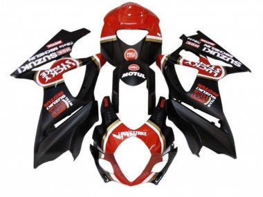 Carenados Moto Suzuki GSXR 1000 2005-2006 - Negro Mate Rojo Lucky Strike Fábrica