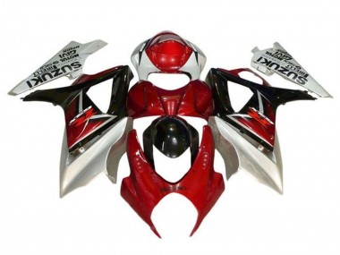Carenados Moto Suzuki GSXR 1000 2005-2006 - Plata Rojo Negro Fábrica