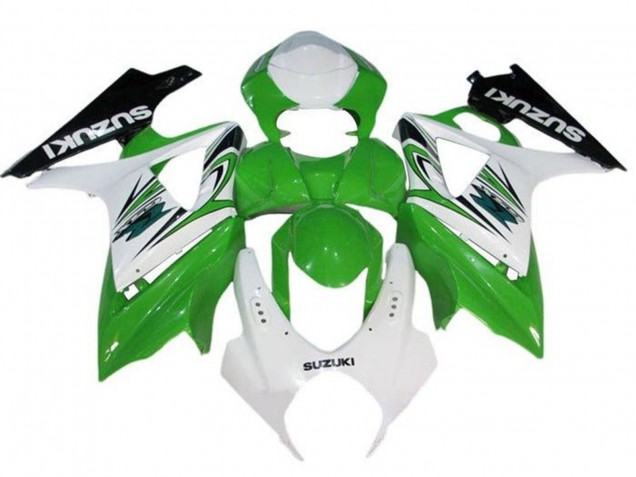 Carenados Moto Suzuki GSXR 1000 2005-2006 - Blanco Verde Negro Fábrica
