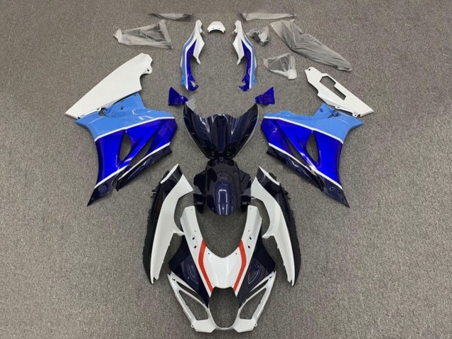 Carenados Moto Suzuki GSXR1000 2017-2024 - Blanco Triple Azul Rojo Fábrica