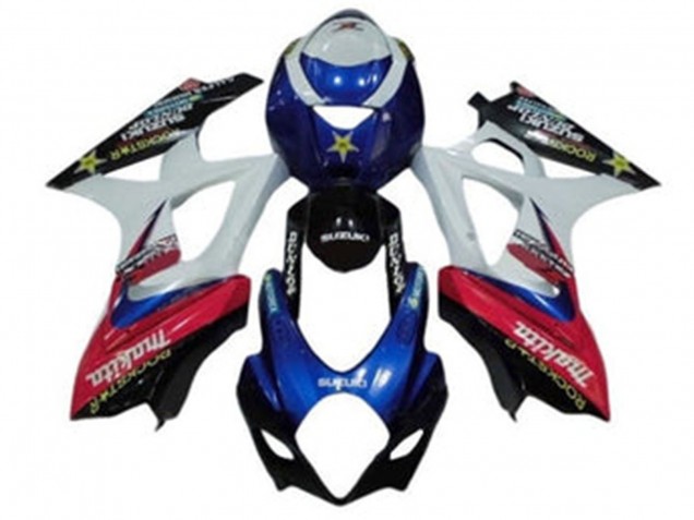 Carenados Moto Suzuki GSXR 1000 2007-2008 - Blanco Azul Rojo Negro Makita Fábrica