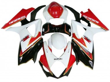 Carenados Moto Suzuki GSXR 1000 2007-2008 - Blanco Rojo Oro Negro Fábrica