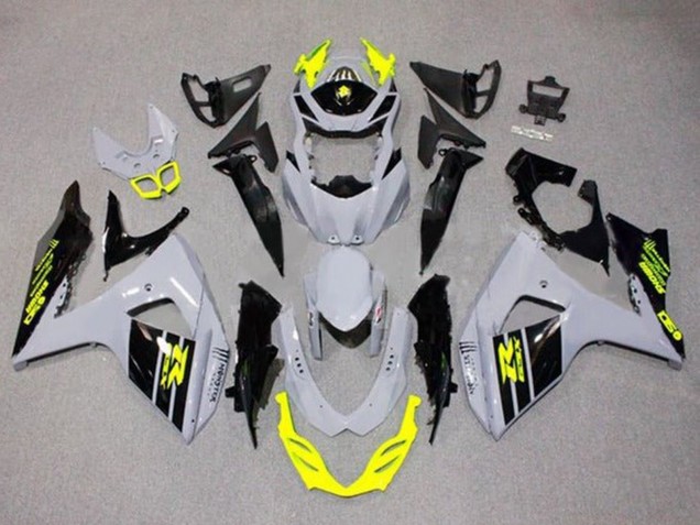 Carenados Moto Suzuki GSXR 1000 2009-2016 - Gris Neon Amarillo Negro Fábrica