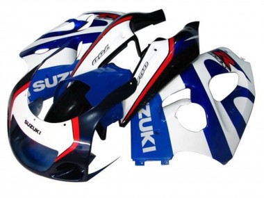 Carenados Moto Suzuki GSXR 600 / GSXR 750 1996-2000 - Azul Blanco Azul Oscuro Rojo Fábrica