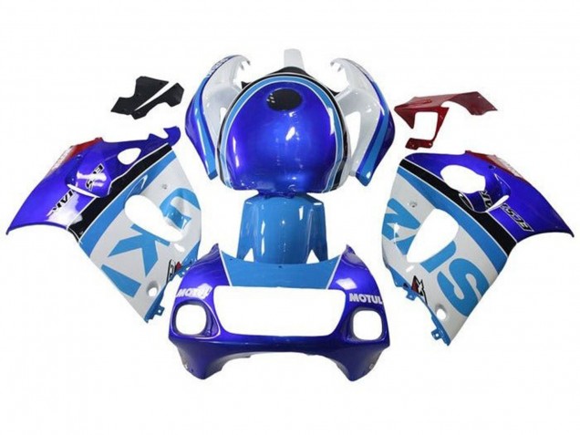 Carenados Moto Suzuki GSXR 600 / GSXR 750 1996-2000 - Blanco Azul Raya Fábrica