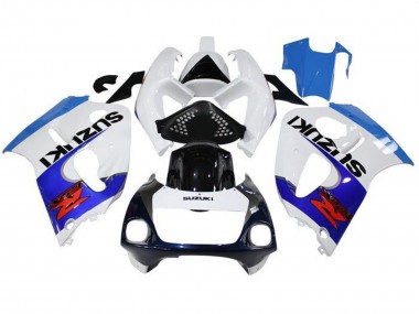 Carenados Moto Suzuki GSXR 600 / GSXR 750 1996-2000 - Blanco Triple Azul Negro Rojo Fábrica