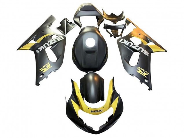 Carenados Moto Suzuki GSXR 600 / GSXR 750 2001-2003 - Negro Mate Amarillo Fábrica