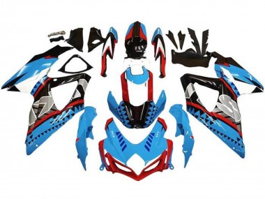 Carenados Moto Suzuki GSXR 600 / GSXR 750 2008-2010 - Azul Rojo Negro Shape Fábrica