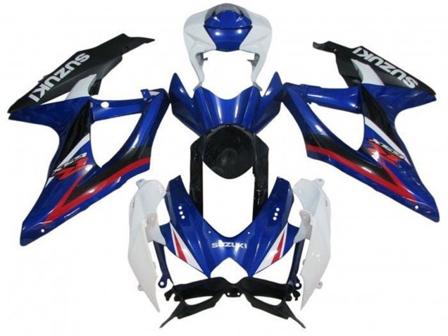 Carenados Moto Suzuki GSXR 600 / GSXR 750 2008-2010 - Blanco Azul Rojo Negro Fábrica