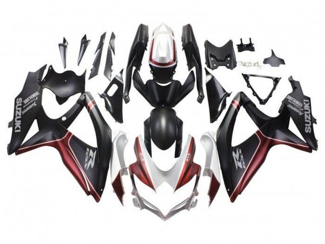 Carenados Moto Suzuki GSXR 600 / GSXR 750 2008-2010 - Blanco Rojo Negro Mate Fábrica