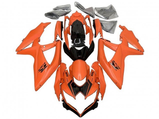 Carenados Moto Suzuki GSXR 600 / GSXR 750 2008-2010 - Naranja Negro Brillante Fábrica