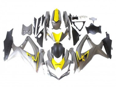 Carenados Moto Suzuki GSXR 600 / GSXR 750 2008-2010 - Plata Amarillo Negro Fábrica