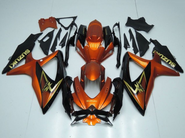 Carenados Moto Suzuki GSXR 600 / GSXR 750 2008-2010 - Naranja Oro Negro Fábrica
