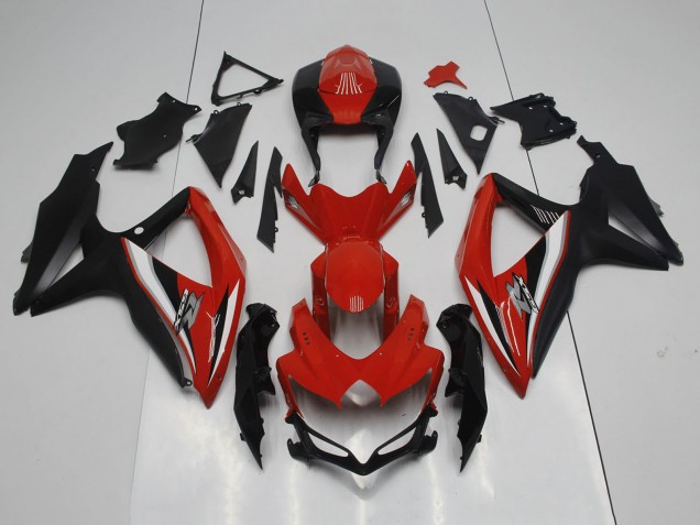 Carenados Moto Suzuki GSXR 600 / GSXR 750 2008-2010 - Rojo Negro Blanco Plata Fábrica