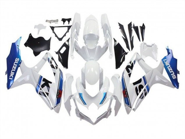 Carenados Moto Suzuki GSXR 600 / GSXR 750 2008-2010 - Blanco Azul Raya Fábrica